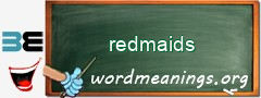WordMeaning blackboard for redmaids